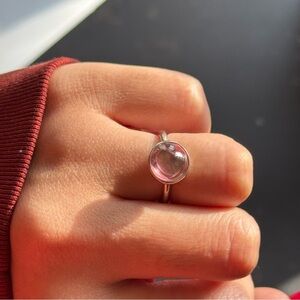 Pink poetic droplet ring pandora ring size 5